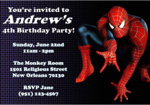Birthday Invitation Template Spiderman Convite De Aniversario Homem Aranha