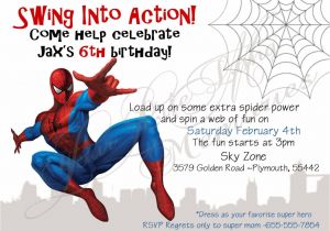 Birthday Invitation Template Spiderman Spiderman Birthday Invitation Template