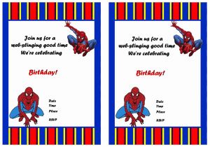 Birthday Invitation Template Spiderman Spiderman Birthday Invitations Birthday Printable