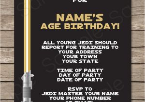 Birthday Invitation Template Star Wars Gold Star Wars Invitations Editable Template Birthday
