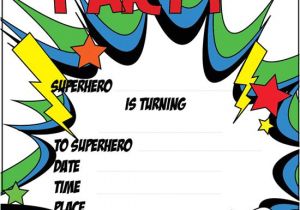 Birthday Invitation Template Superhero 12 Blank Superhero Birthday Invitations Free Invitation