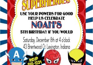 Birthday Invitation Template Superhero Calling All Superheroes Birthday Party Invitation Boy or