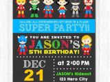Birthday Invitation Template Superhero Superhero Birthday Invitation Superhero Boy Invitation