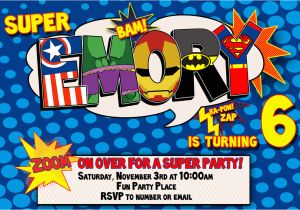 Birthday Invitation Template Superhero Superhero Birthday Invitation Templates Cloudinvitation Com