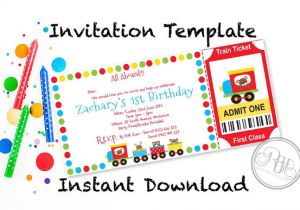 Birthday Invitation Template Train 49 Ticket Invitation Templates Psd Ai Word Pages