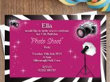 Birthday Invitation Template with Photo 10 Personalised Photo Shoot Birthday Party Invitations N109