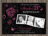 Birthday Invitation Template with Photo 21st Birthday Party Invitation Adult Birthday Invite Photo