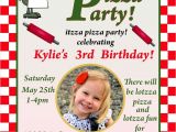 Birthday Invitation Template with Photo Pizza Party Birthday Invitation Pizza Photo Invitations