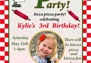 Birthday Invitation Template with Photo Pizza Party Birthday Invitation Pizza Photo Invitations