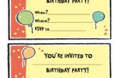 Birthday Invitation Template Xls Free Birthday Party Invitation Templates Word Pdf
