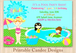 Birthday Invitation Template Xls Rainbow Party Invitations Template Example Swimming Party