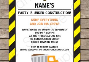 Birthday Invitation Templates Construction Construction Party Invitations Template Birthday Party