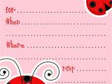 Birthday Invitation Templates Digital 1 Free Printable Ladybug Invitation Blank Template 2