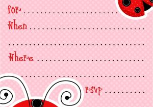Birthday Invitation Templates Digital 1 Free Printable Ladybug Invitation Blank Template 2