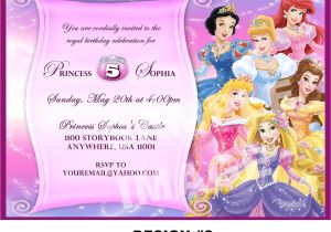 Birthday Invitation Templates Disney Princess Disney Princess Birthday Invitation Rapunzel Tangled Belle