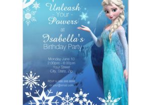 Birthday Invitation Templates Elsa Frozen Elsa Birthday Party Invitation Zazzle Com