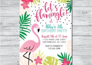 Birthday Invitation Templates Etsy Flamingo Birthday Invitation Let 39 S Flamingle Invitation