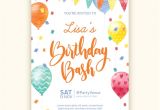 Birthday Invitation Templates Evite Watercolor Style Birthday Invitation Template Vector