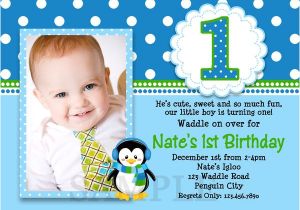 Birthday Invitation Templates for 4 Year Old Boy Printable Birthday Invitations Little Boys Penguin Party