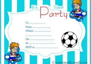 Birthday Invitation Templates for 6 Year Old Boy Free Printable Birthday Invitations Random Talks