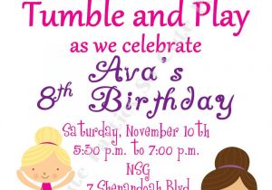 Birthday Invitation Templates Gymnastics 40th Birthday Ideas Free Gymnastics Birthday Invitation