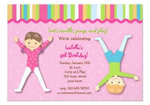 Birthday Invitation Templates Gymnastics Gymnastic Gym Gymnast Birthday Party Invitations Zazzle Com