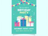 Birthday Invitation Templates Vector Free Download Children Birthday Invitation Template Vector Free Download