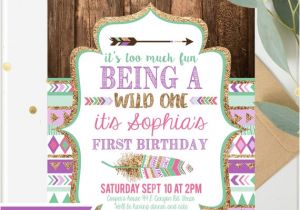 Birthday Invitation Templates Wild One Tribal Wild One Birthday Invitations Girl Printable