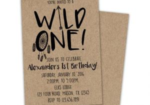 Birthday Invitation Templates Wild One Wild One Birthday Invitation 1st Birthday Invitation