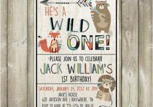 Birthday Invitation Templates Wild One Wild One Birthday Invitation Boy First Birthday Invite