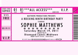 Birthday Invitation Ticket Template Free 32 Best Vip Ticket Pass Template Designs for Your events
