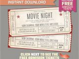 Birthday Invitation Ticket Template Free Blank Movie Ticket Invitation Template Free Download Aashe