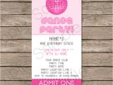 Birthday Invitation Ticket Template Free Dance Party Ticket Invitations Birthday Party