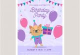Birthday Invitation Vector Template Children 39 S Birthday Invitation Template Vector Free Download