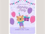 Birthday Invitation Vector Template Children 39 S Birthday Invitation Template Vector Free Download