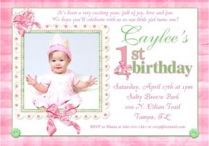 Birthday Invitation Wordings for 1 Year Old First Birthday Invitation Wording Birthday Invitation