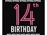 Birthday Invitations 14 Year Old Party 14th Birthday Party Invitation Template Pink Black 5 25