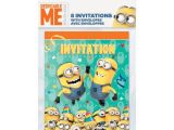Birthday Invitations at Walmart Despicable Me Minions Invitations 8ct Party Supplies