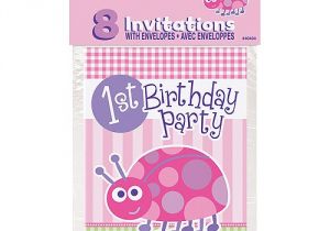 Birthday Invitations at Walmart First Birthday Ladybug Invitations 8pk Walmart Com