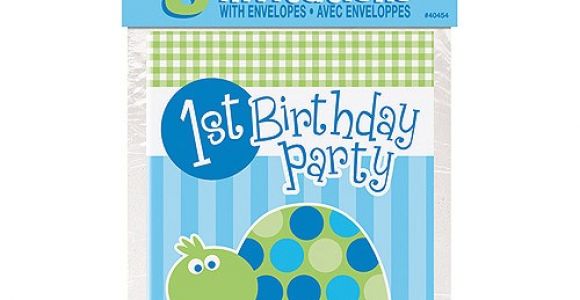Birthday Invitations at Walmart First Birthday Turtle Invitations 8pk Walmart Com