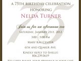 Birthday Invitations for 75th Party 75 Birthday Invitation Best Party Ideas