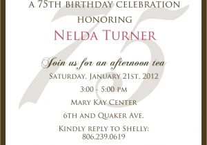 Birthday Invitations for 75th Party 75 Birthday Invitation Best Party Ideas