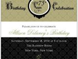 Birthday Invitations for 75th Party Damask 75th Birthday Invitations Paperstyle