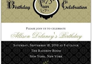 Birthday Invitations for 75th Party Damask 75th Birthday Invitations Paperstyle