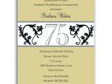 Birthday Invitations for 75th Party Elegant Vine Chartreuse 75th Birthday Invitations Paperstyle
