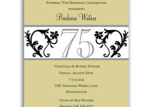 Birthday Invitations for 75th Party Elegant Vine Chartreuse 75th Birthday Invitations Paperstyle