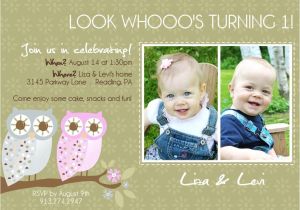 Birthday Invitations for Twins First Birthday Items Similar to Twins 1st Birthday Invitation You Print