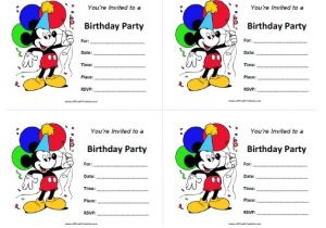 Birthday Invitations Free Printable Mickey Mouse Mickey Mouse Birthday Invitations Free Printable