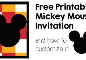 Birthday Invitations Free Printable Mickey Mouse Mickey Mouse Invitation and How to Customize It Paper