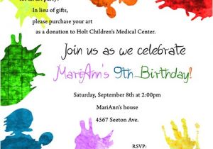 Birthday Invite Wording for 9 Year Old 9 Year Old Birthday Invitation Wording Dolanpedia